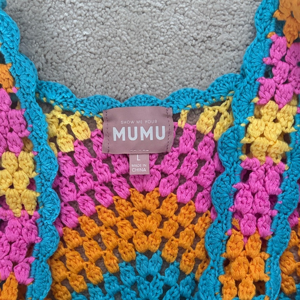 Show Me Your Mumu Tara Crocheted Coverup Dress - Picture 2 of 3